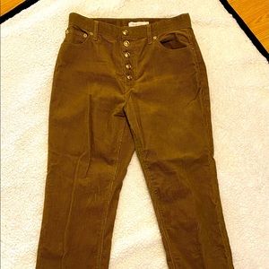 Women’s brown corduroy wide leg jeans